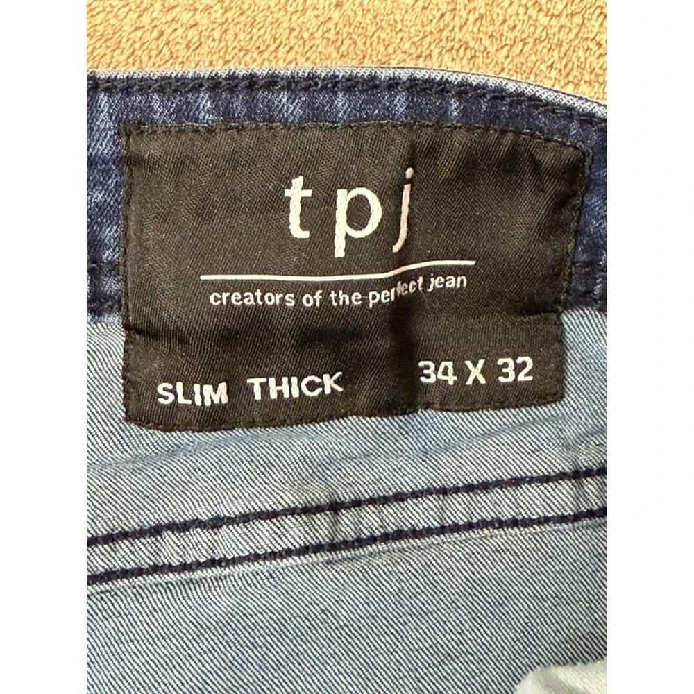 The Pertect Jean TPJ Slim Thick‎ Jeans Men's Size 34x32 Blue wash Denim EUC